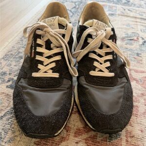 Autry Reelwind Low Black Nylon and Suede Men's Sneakers